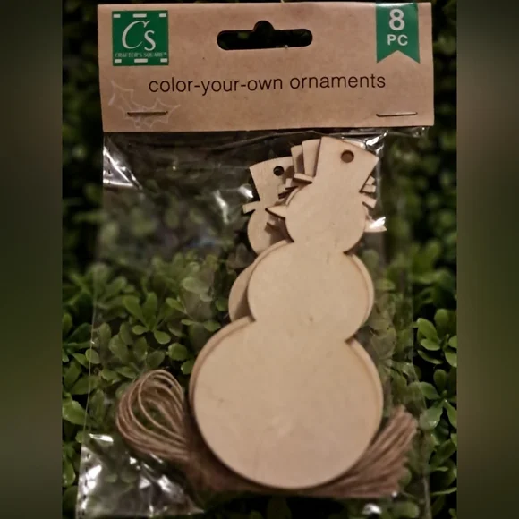 NWT 59Pc Christmas 🎄 Craft Bundle | Wood Ornaments | Tin Container | Wood Signs - Picture 6 of 16